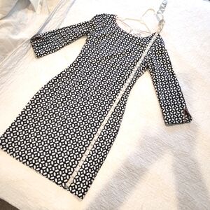 Badgley Mischka parisian retro mod fitted hourglass longsleeve Dress size XS